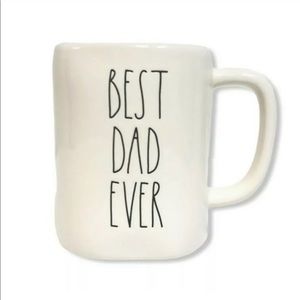 Rae Dunn Coffee Mug White BEST DAD EVER. NEW